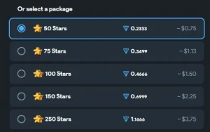 قیمت ستاره stars تلگرام